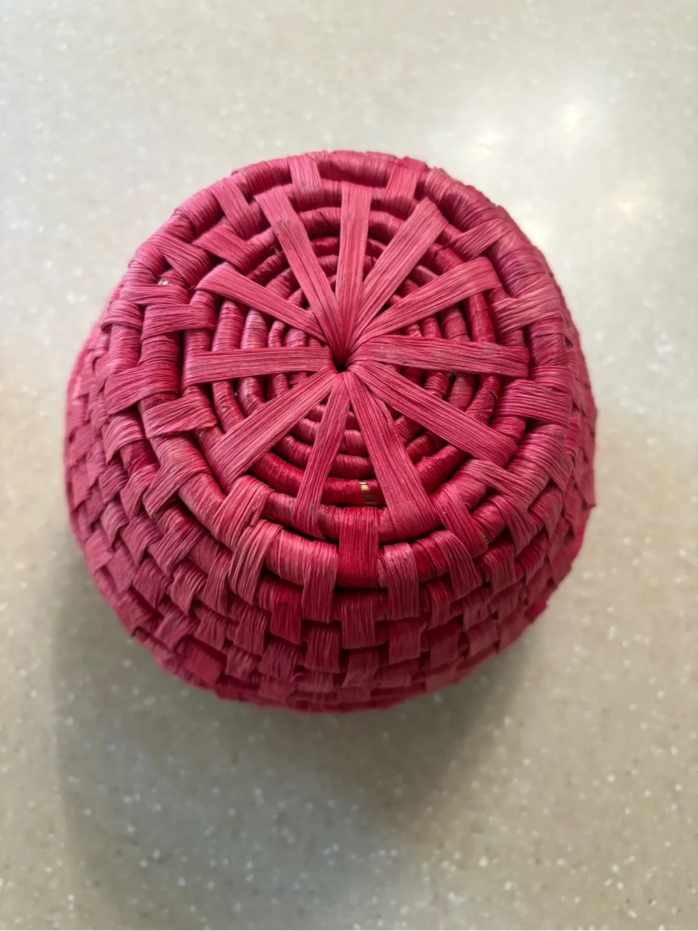 Handwoven Red & Green Fruit Basket Box
